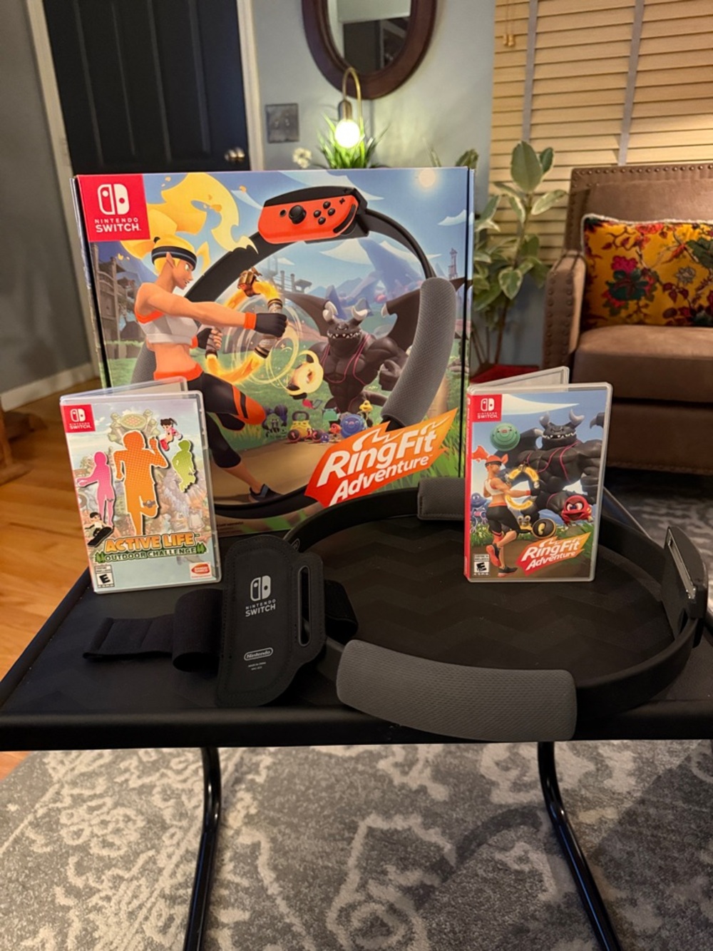 Nintendo Switch Fitness Bundle- Ring Fit Adventure/Active Life Outdoor Challenge